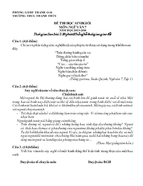 Đề 1 thi học sinh giỏi môn Ngữ văn 7 năm học 2013-2014